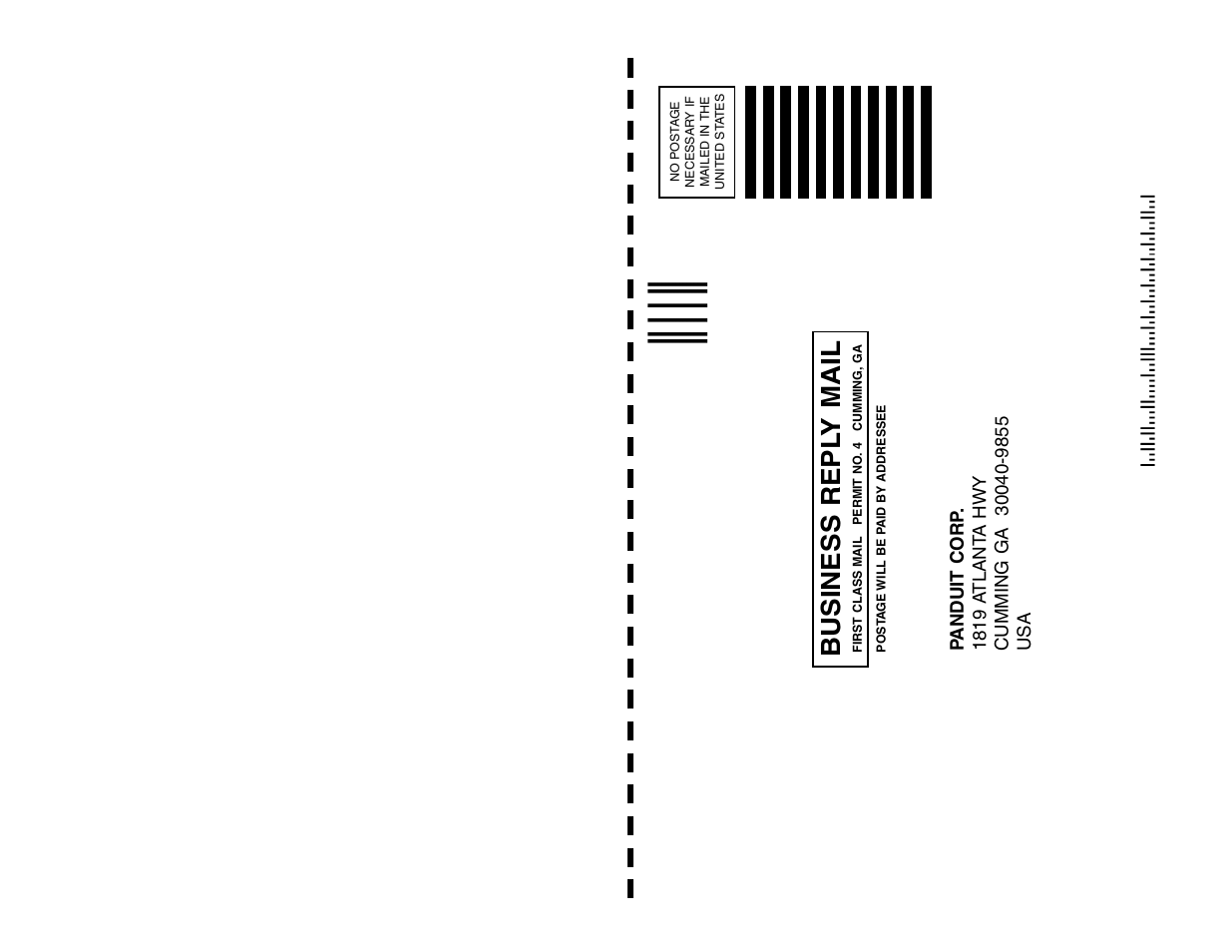 Business repl y mail | Panduit LS3E User Manual | Page 30 / 30