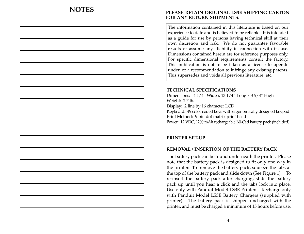 Panduit LS3E User Manual | Page 6 / 30