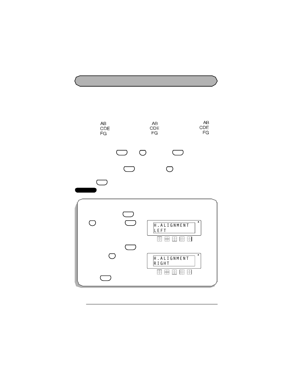 Horizontal alignment function, Left center right | Panduit LS7 User Manual | Page 45 / 74