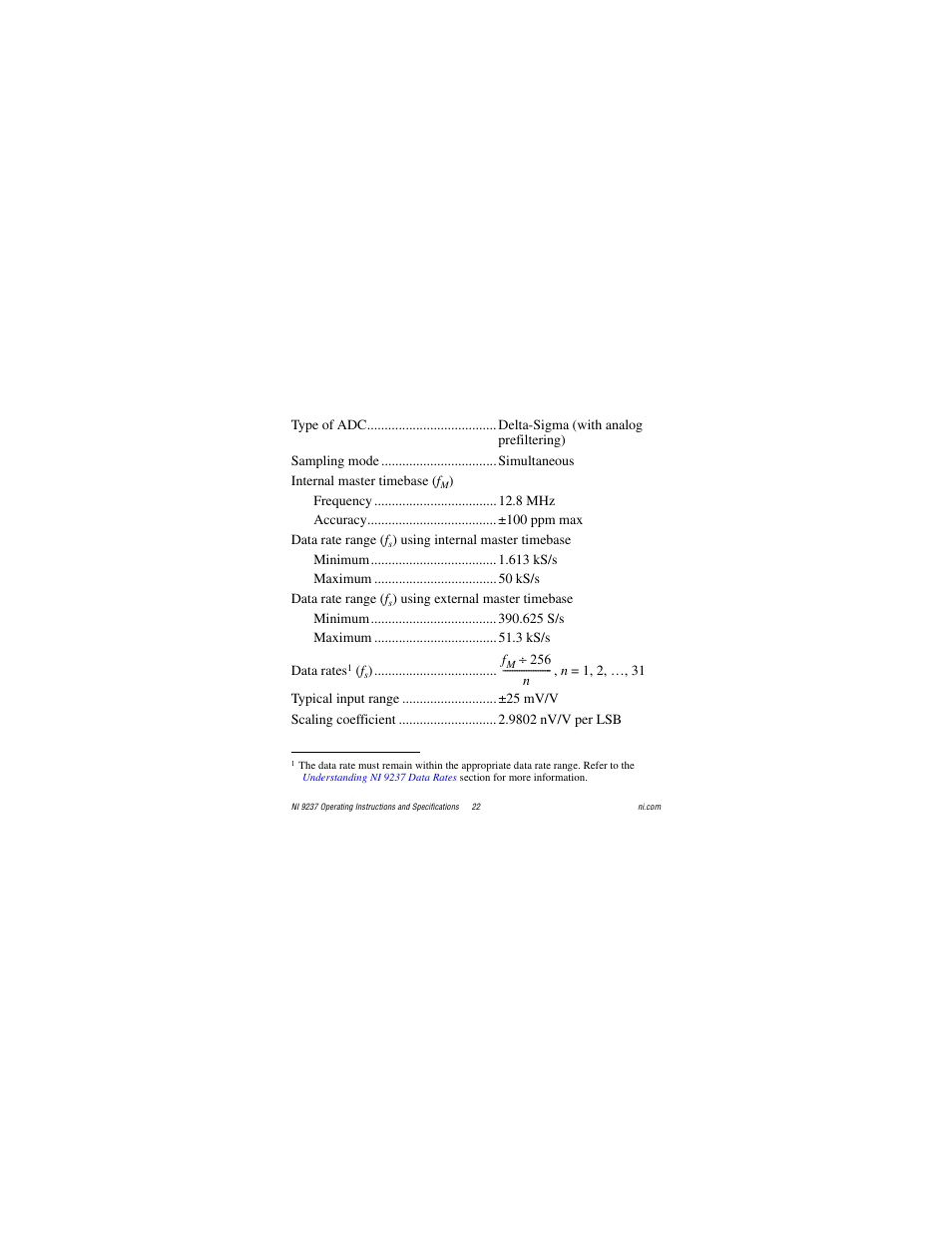 National Instruments 24-Bit Half/Full-Bridge Analog Input Module NI 9237 User Manual | Page 22 / 36