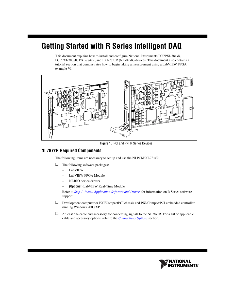 National Instruments R Series Intelligent DAQ PXI-785xR User Manual | 14 pages