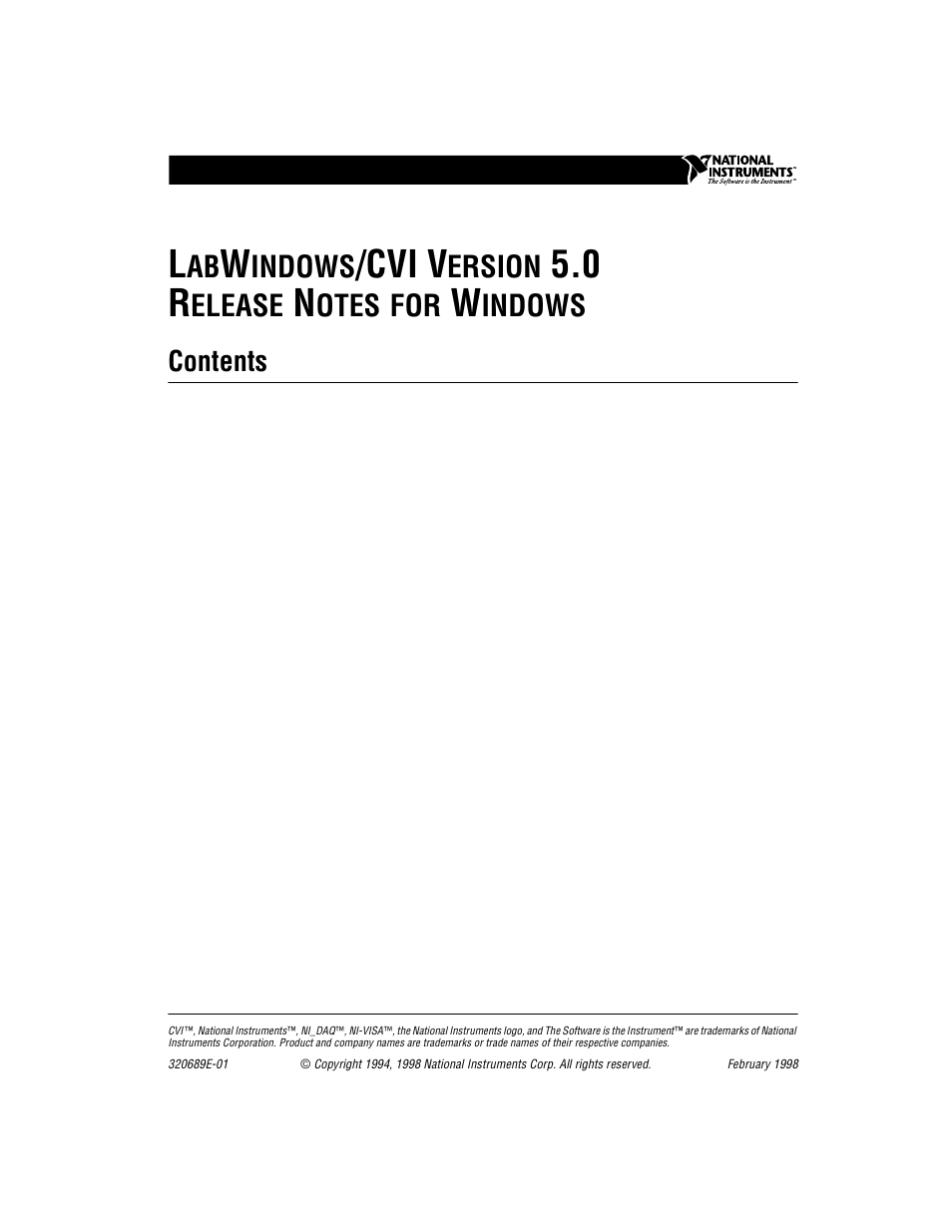 National Instruments Window User Manual | 39 pages