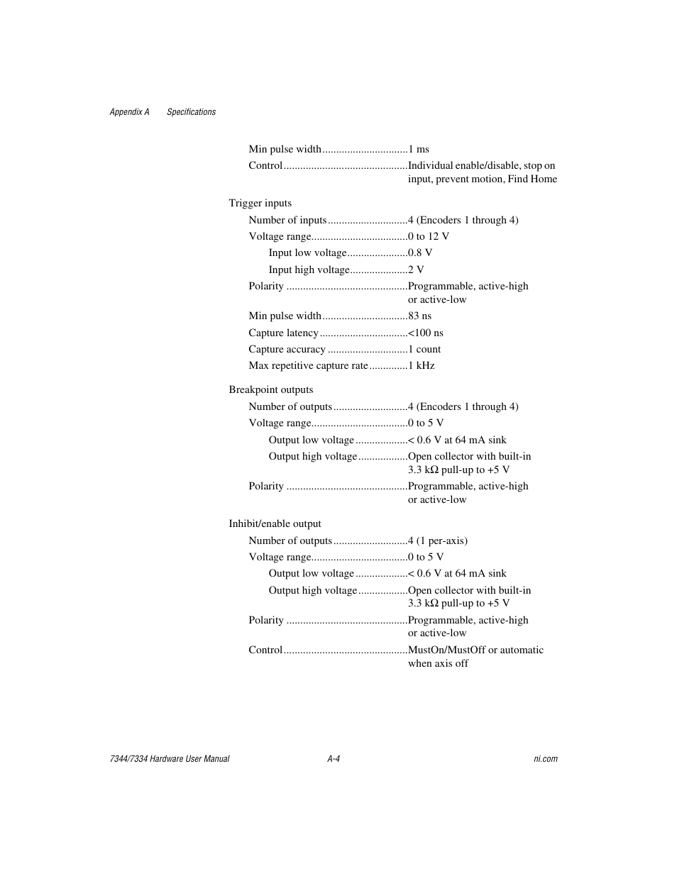 National Instruments 7334 User Manual | Page 45 / 66