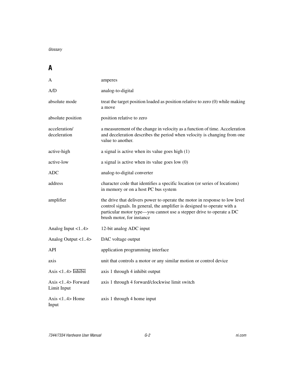 National Instruments 7334 User Manual | Page 54 / 66