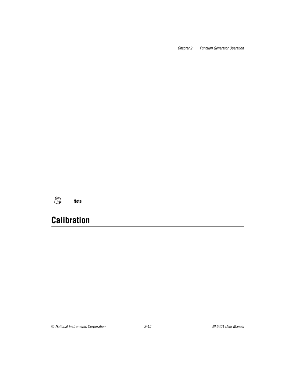 Calibration, Calibration -15 | National Instruments PXI NI 5401 User Manual | Page 38 / 60