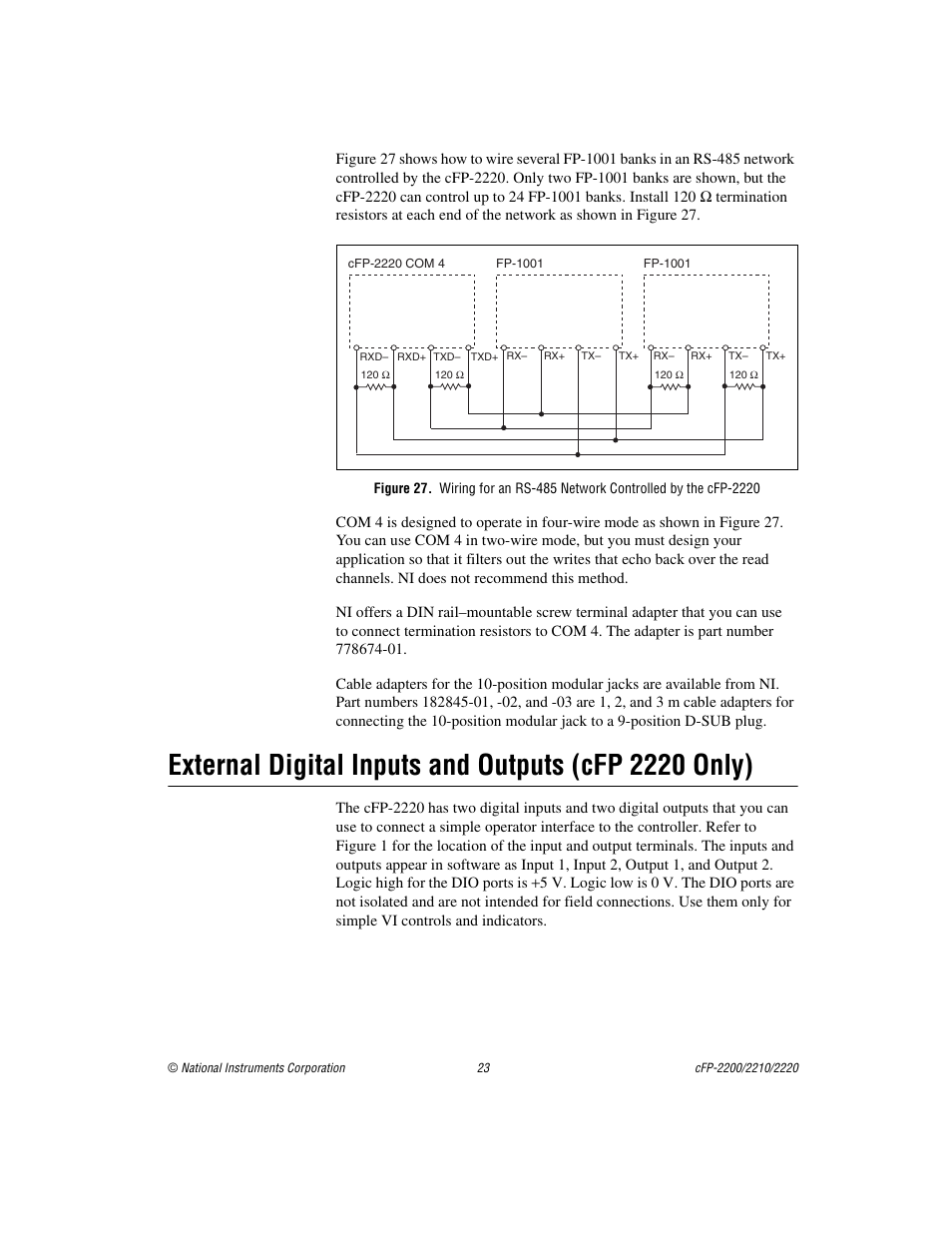 National Instruments Fieldpoint CFP-2220 User Manual | Page 23 / 38