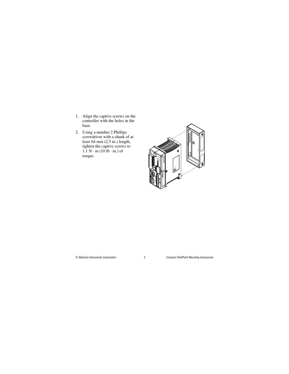 Ethernet | National Instruments Compact FieldPoint Mounting Accessories cFP-21xx User Manual | Page 3 / 10