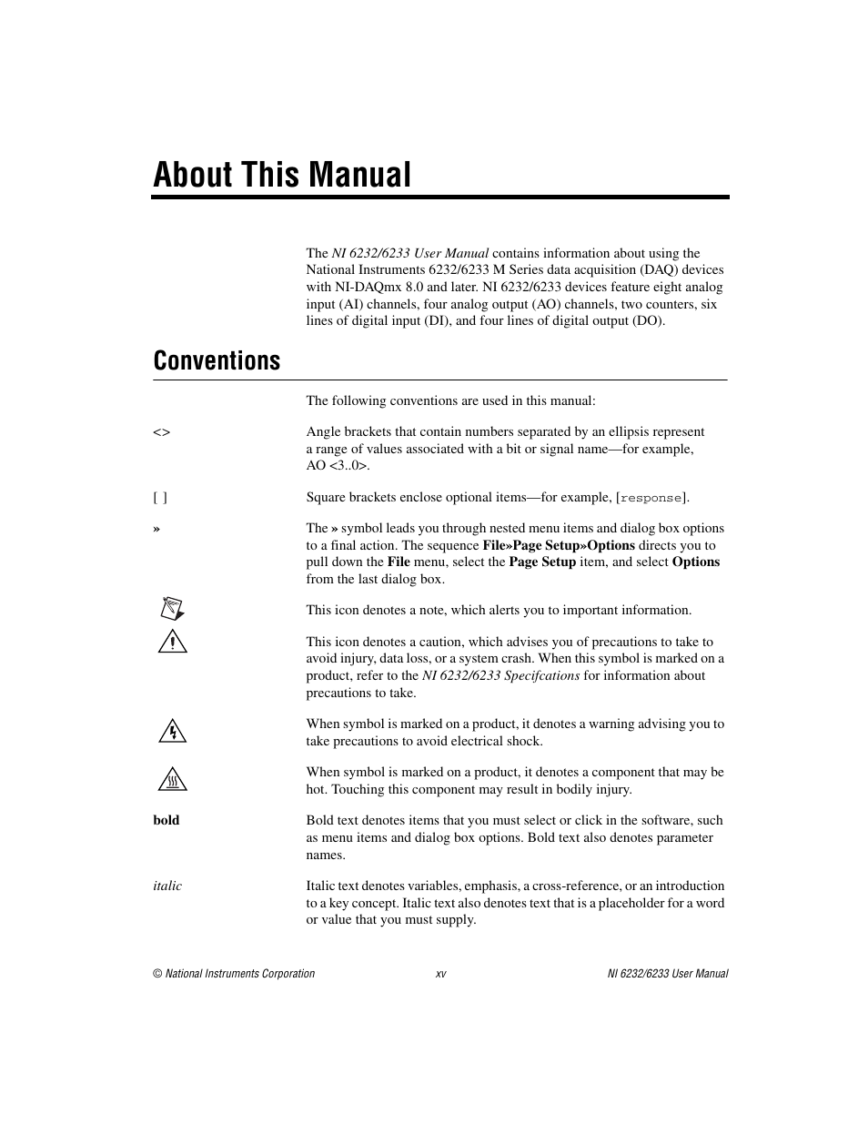 National Instruments NI 6232 User Manual | Page 13 / 180