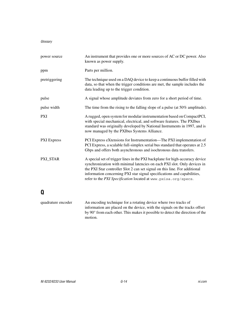 National Instruments NI 6232 User Manual | Page 165 / 180