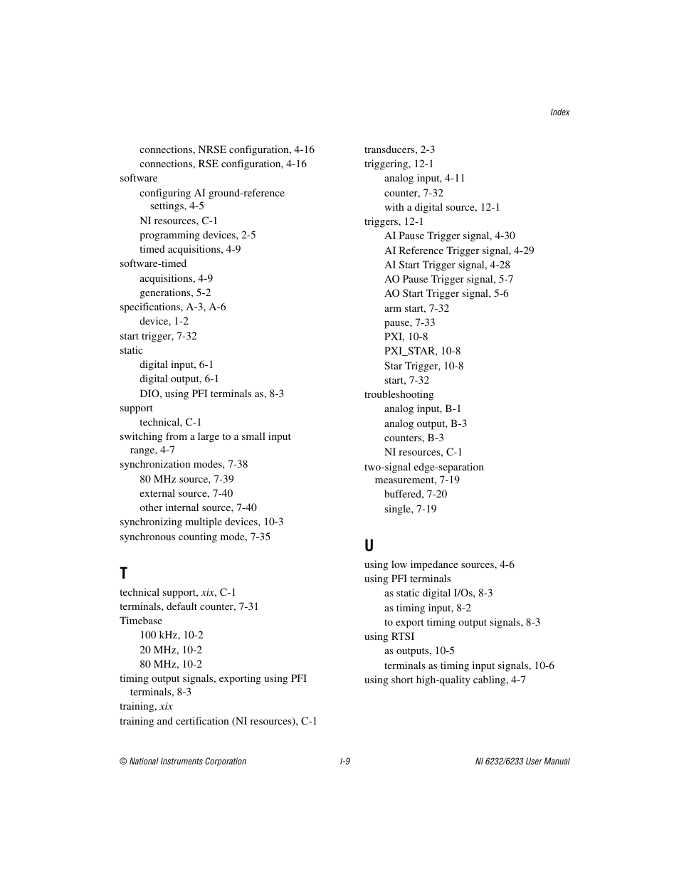 National Instruments NI 6232 User Manual | Page 179 / 180