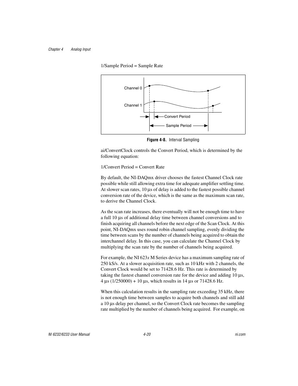 Figure 4-8. interval sampling | National Instruments NI 6232 User Manual | Page 47 / 180