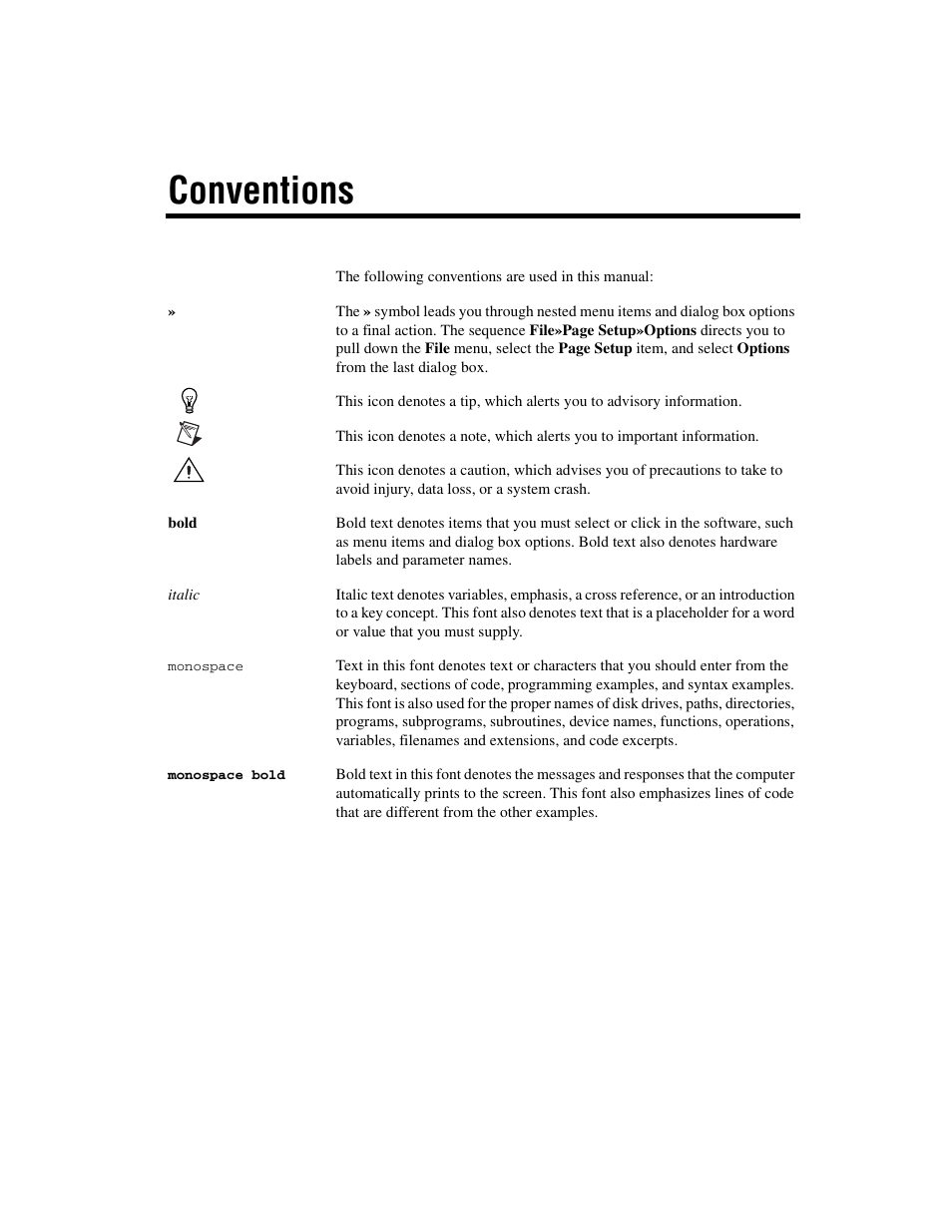 Conventions | National Instruments NI 1450 Series User Manual | Page 5 / 83