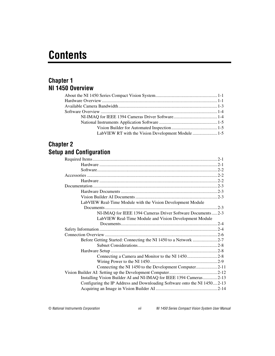 National Instruments NI 1450 Series User Manual | Page 6 / 83