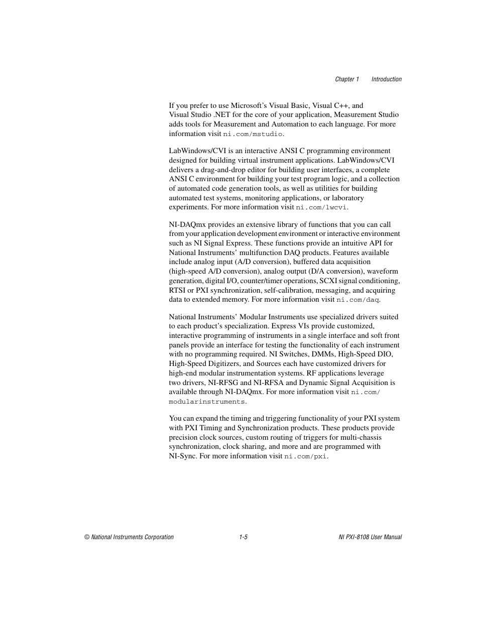 National Instruments PXI/CompactPCI Embedded Computer NI PXI-8108 User Manual | Page 13 / 83