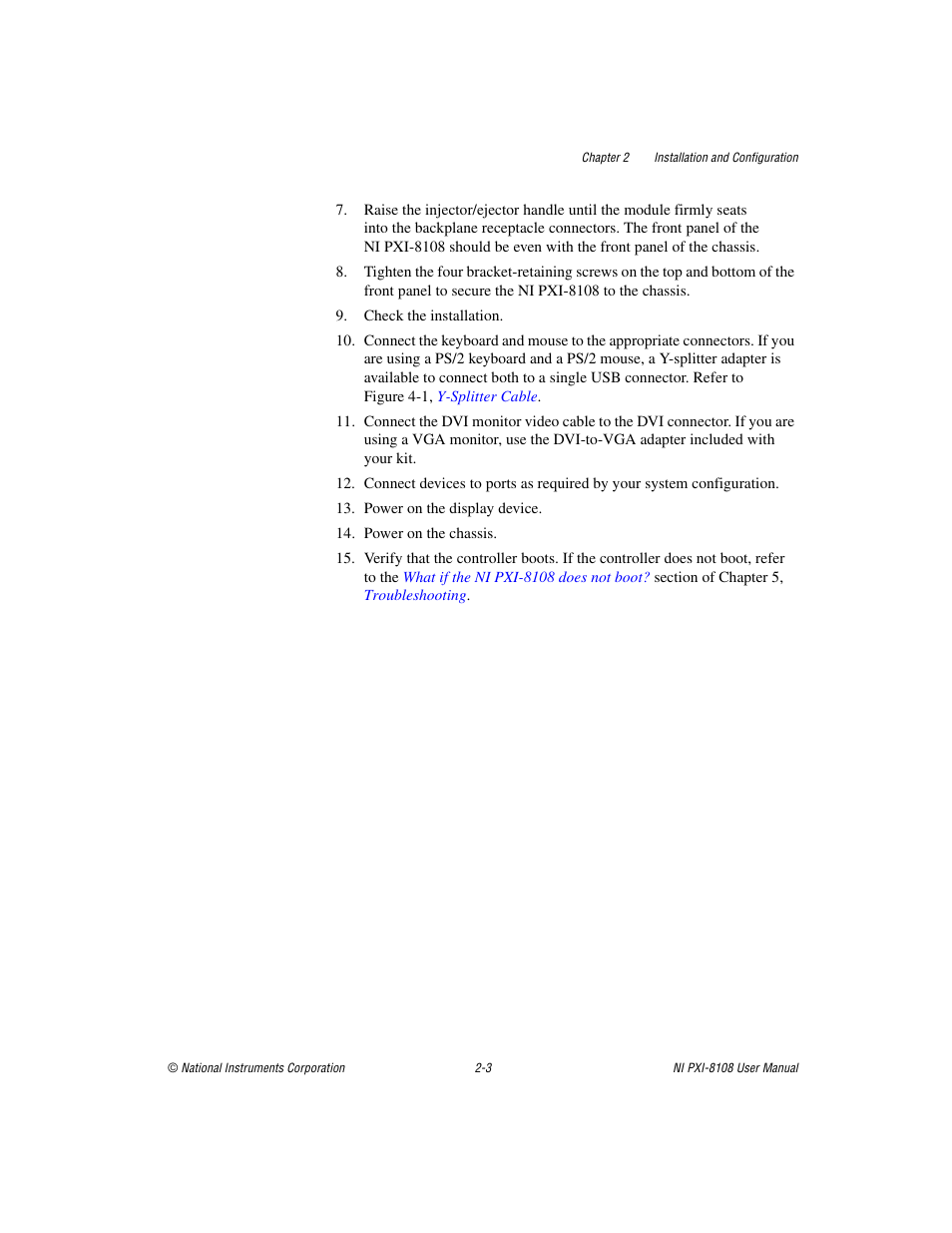 National Instruments PXI/CompactPCI Embedded Computer NI PXI-8108 User Manual | Page 17 / 83