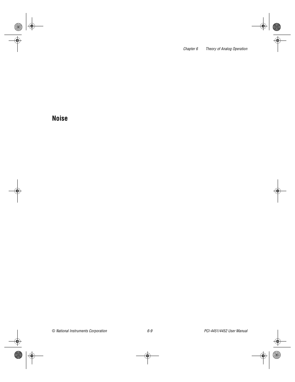 Noise, Noise -9 | National Instruments PCI-4452 User Manual | Page 67 / 115