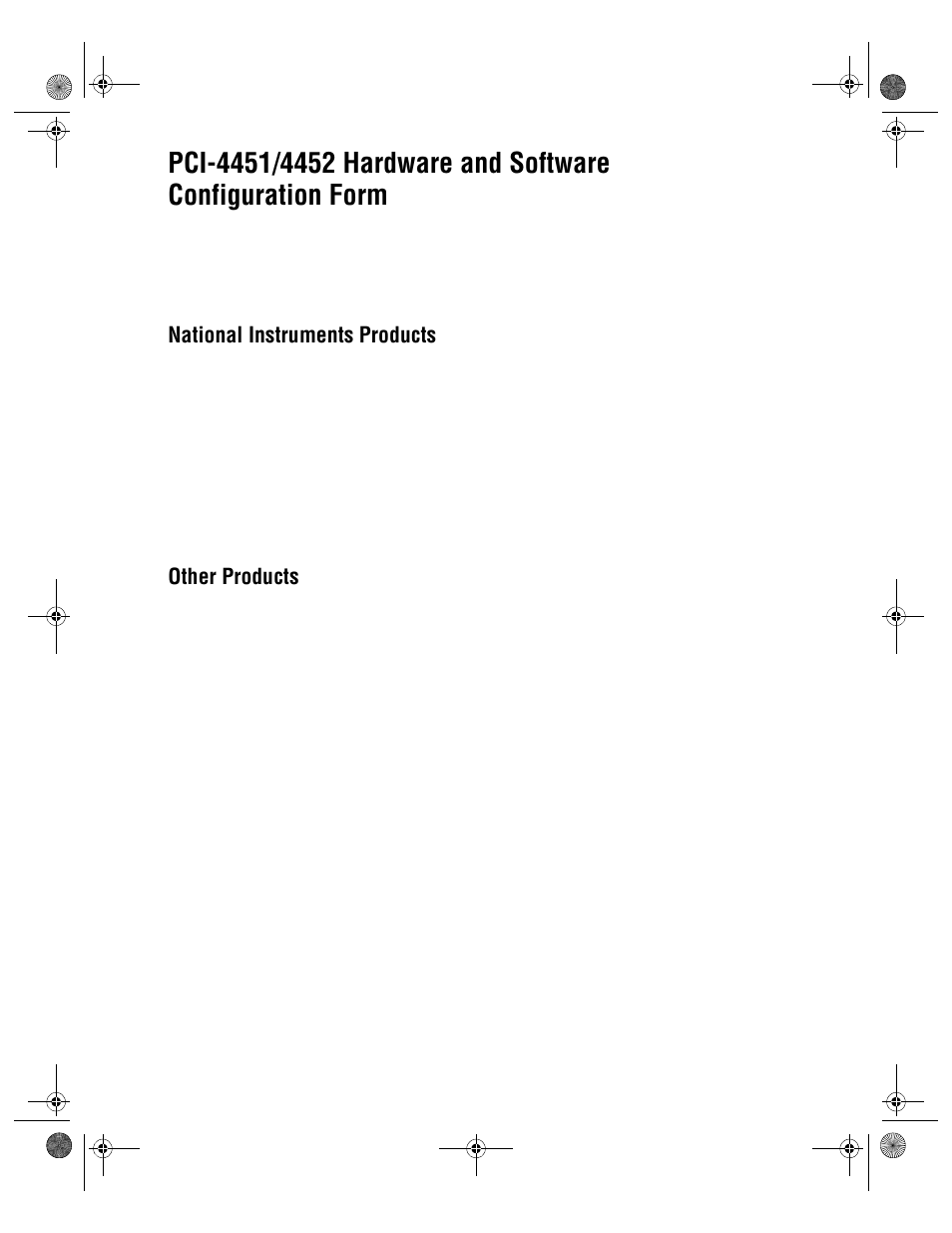 National instruments products, Other products | National Instruments PCI-4452 User Manual | Page 87 / 115