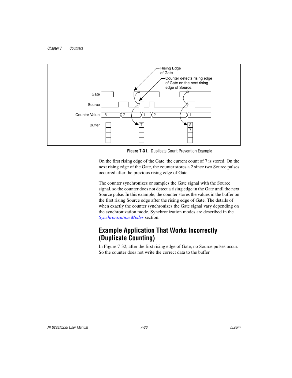 Figure 7-31. duplicate count prevention example, No duplicate counting) -35 | National Instruments NI 6238 User Manual | Page 101 / 172