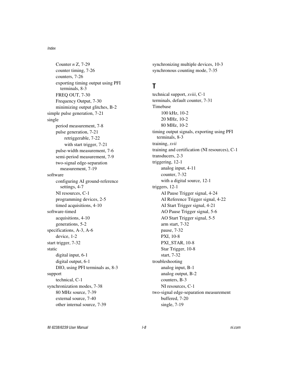 National Instruments NI 6238 User Manual | Page 171 / 172