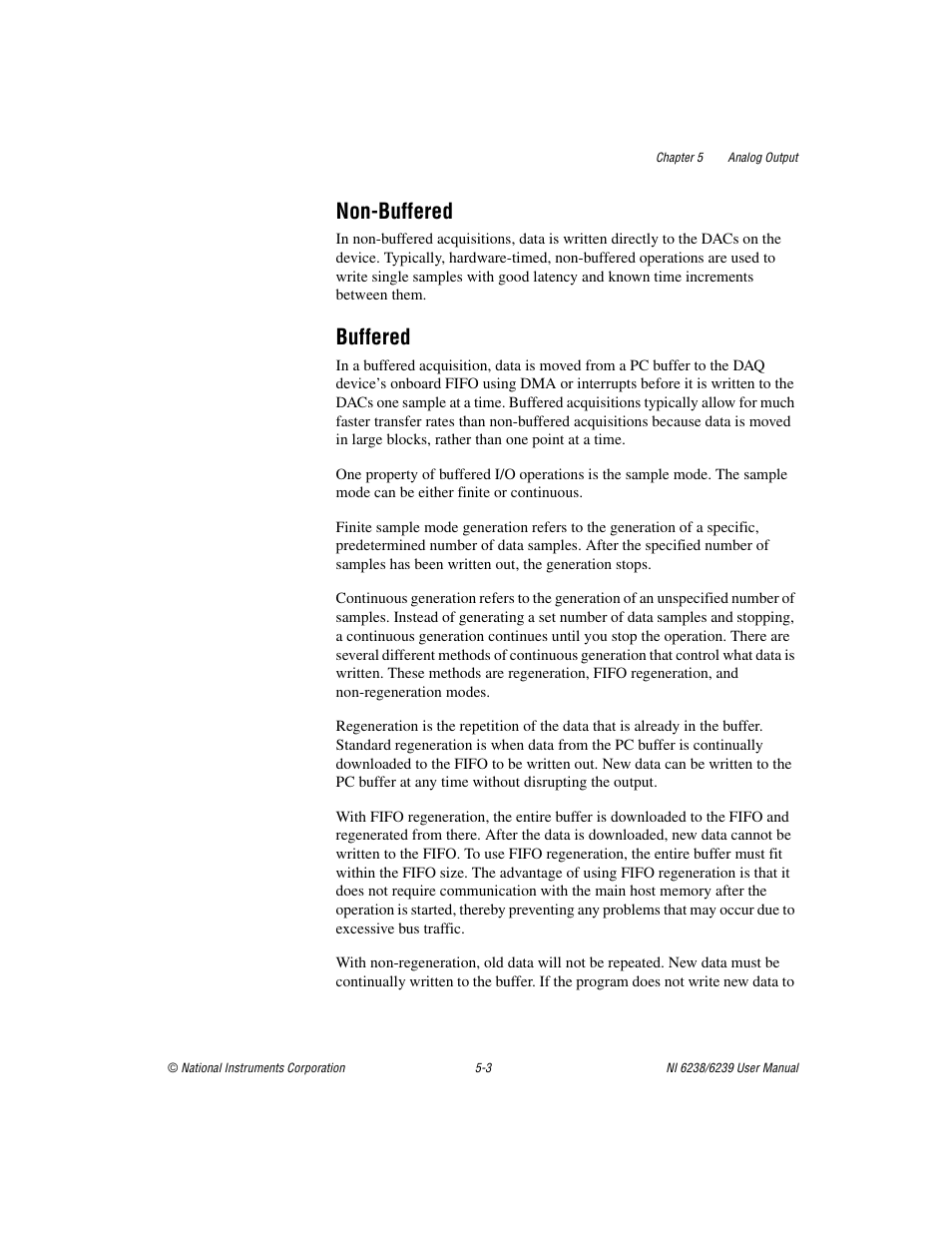 Non-buffered, Buffered, Non-buffered -3 buffered -3 | National Instruments NI 6238 User Manual | Page 54 / 172