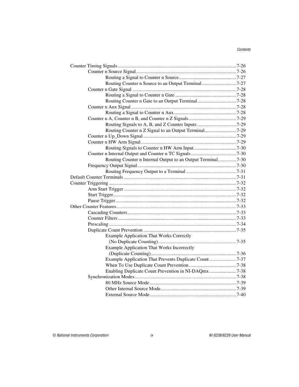 National Instruments NI 6238 User Manual | Page 9 / 172