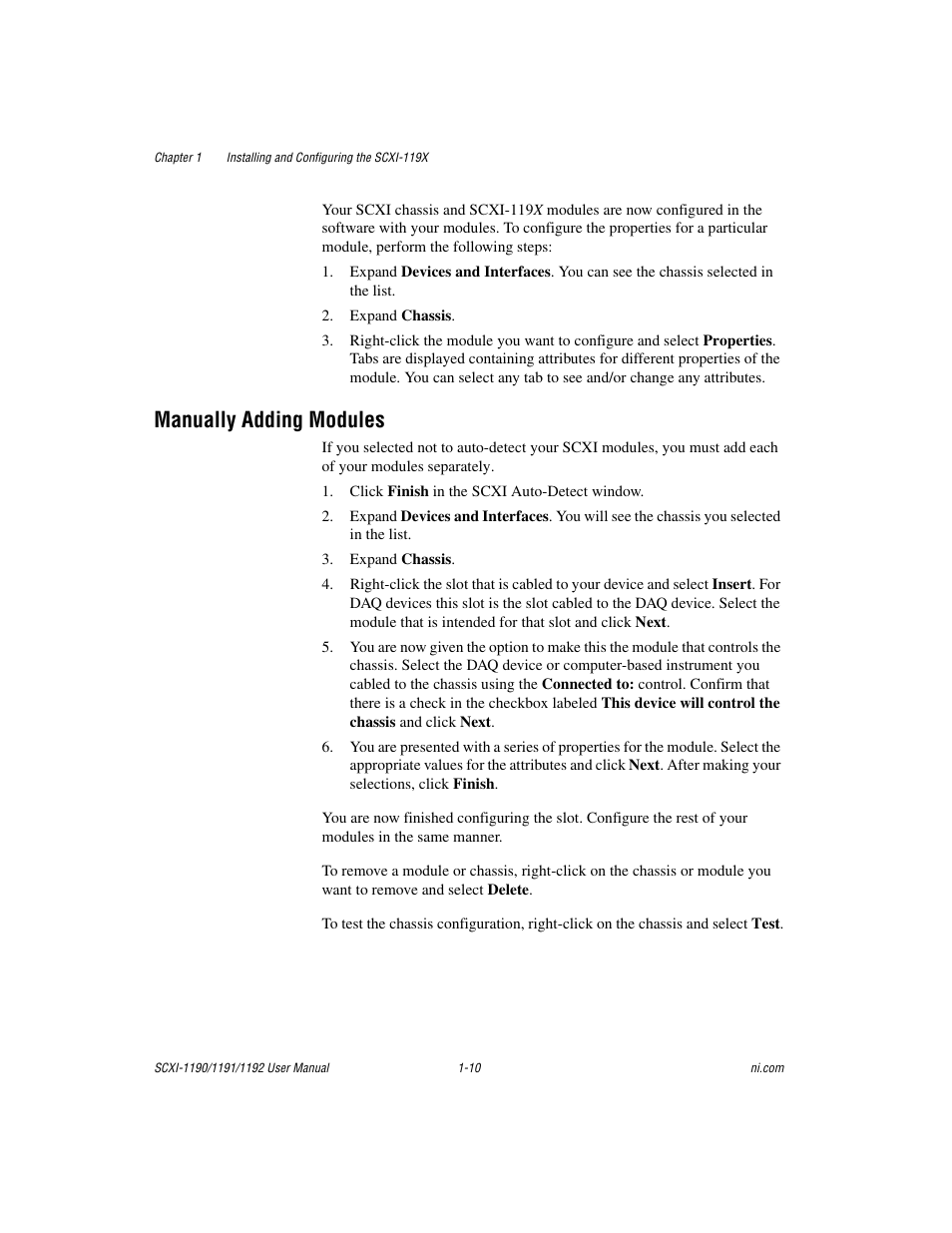 Manually adding modules, Manually adding modules -10 | National Instruments 1192 User Manual | Page 18 / 54