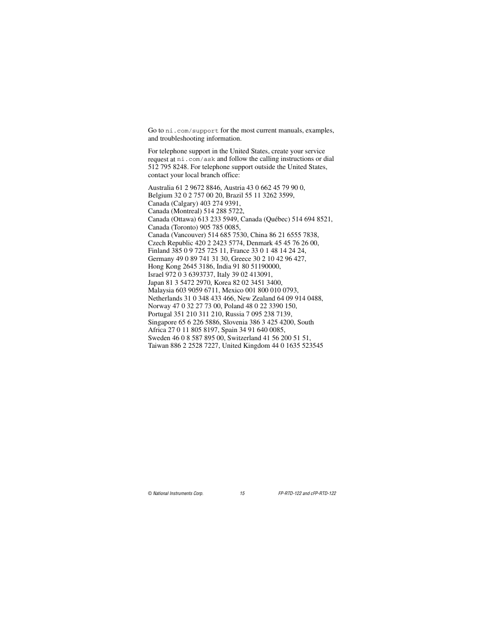 National Instruments FP-RTD-122 User Manual | Page 15 / 15