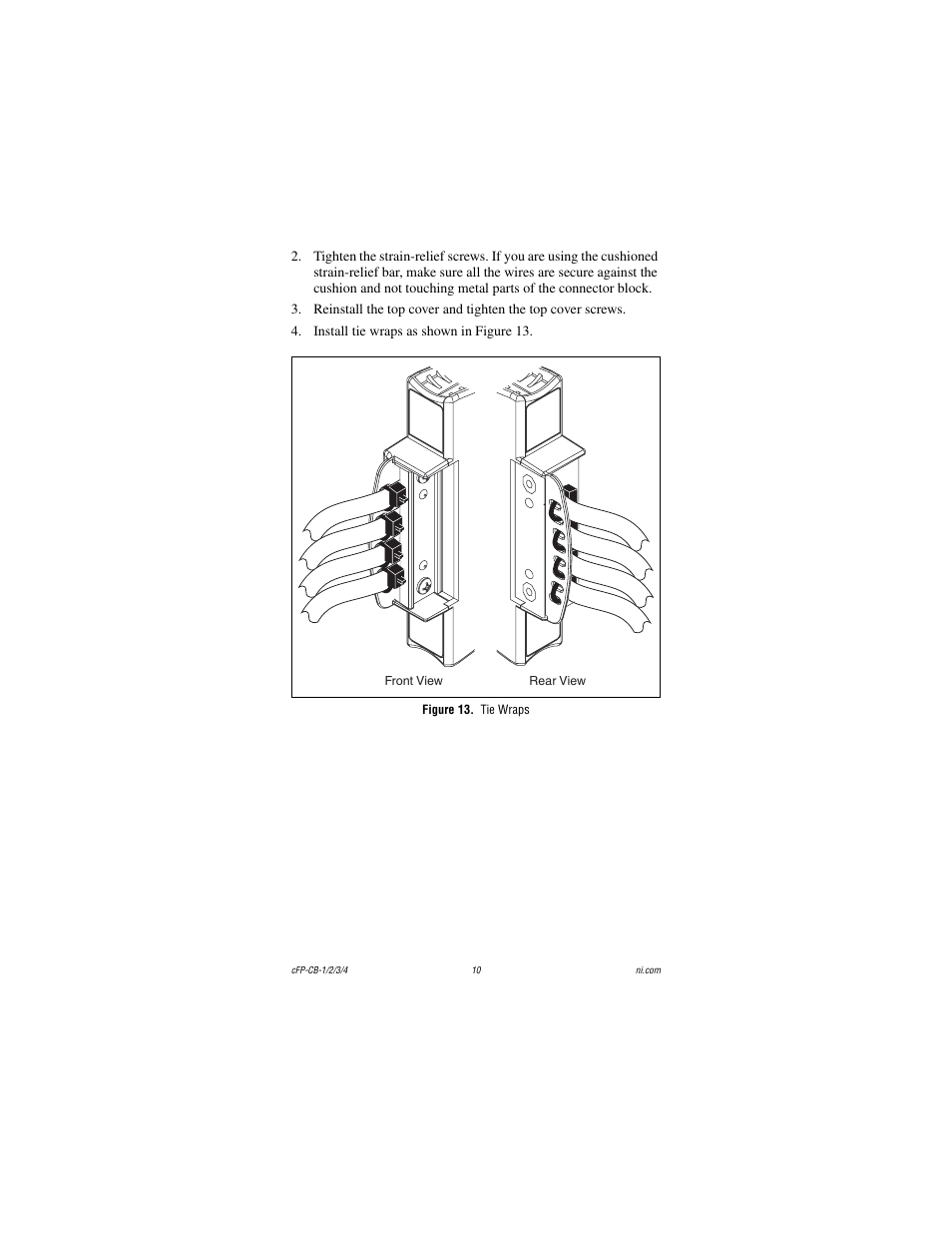 Figure 13. tie wraps | National Instruments CFP-CB-3 User Manual | Page 10 / 20