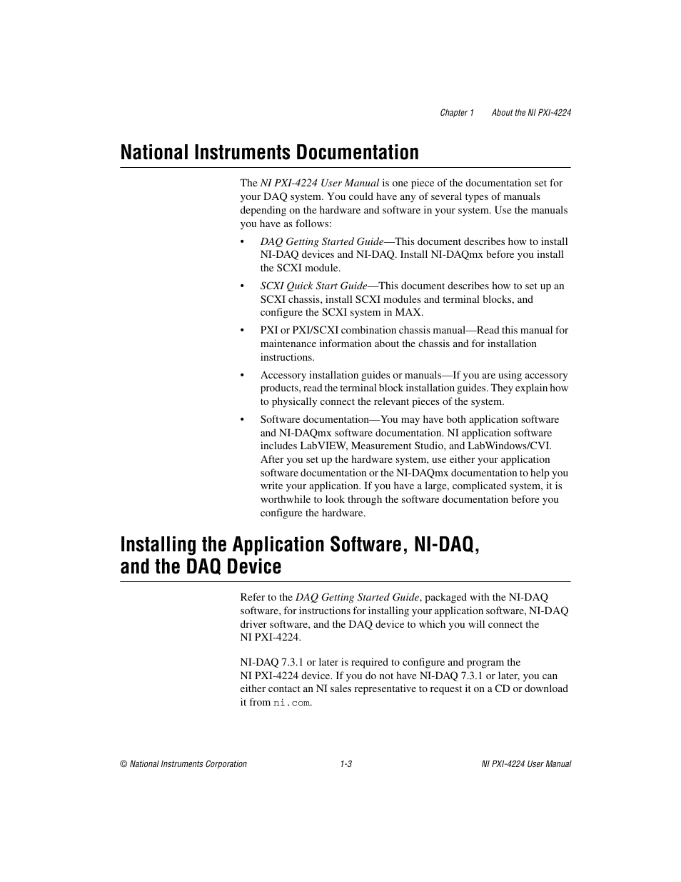 National instruments documentation | National Instruments Isolated Analog Input Device NI PXI-4224 User Manual | Page 11 / 85