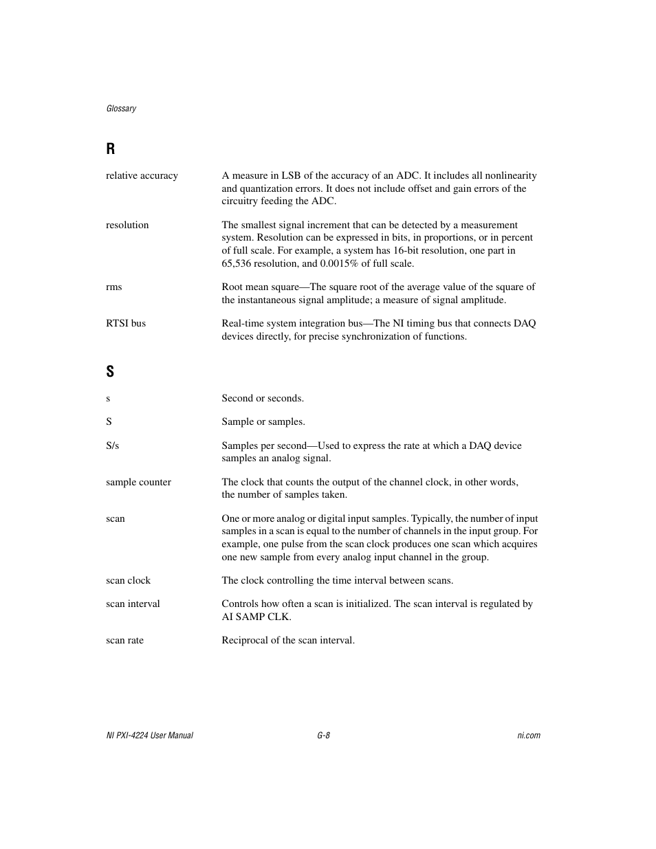 National Instruments Isolated Analog Input Device NI PXI-4224 User Manual | Page 78 / 85