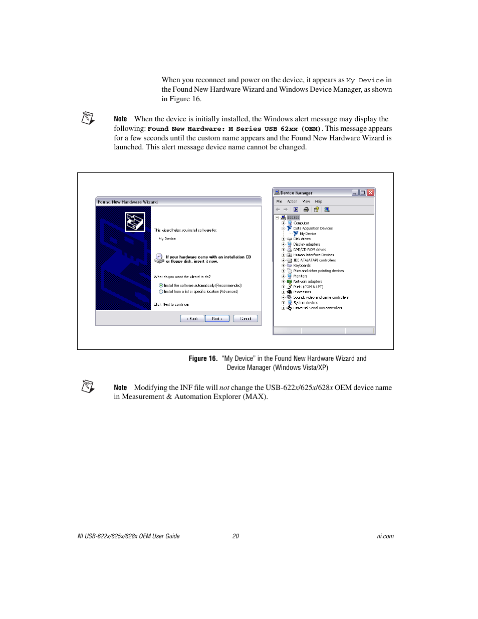 National Instruments USB device 628x User Manual | Page 20 / 23