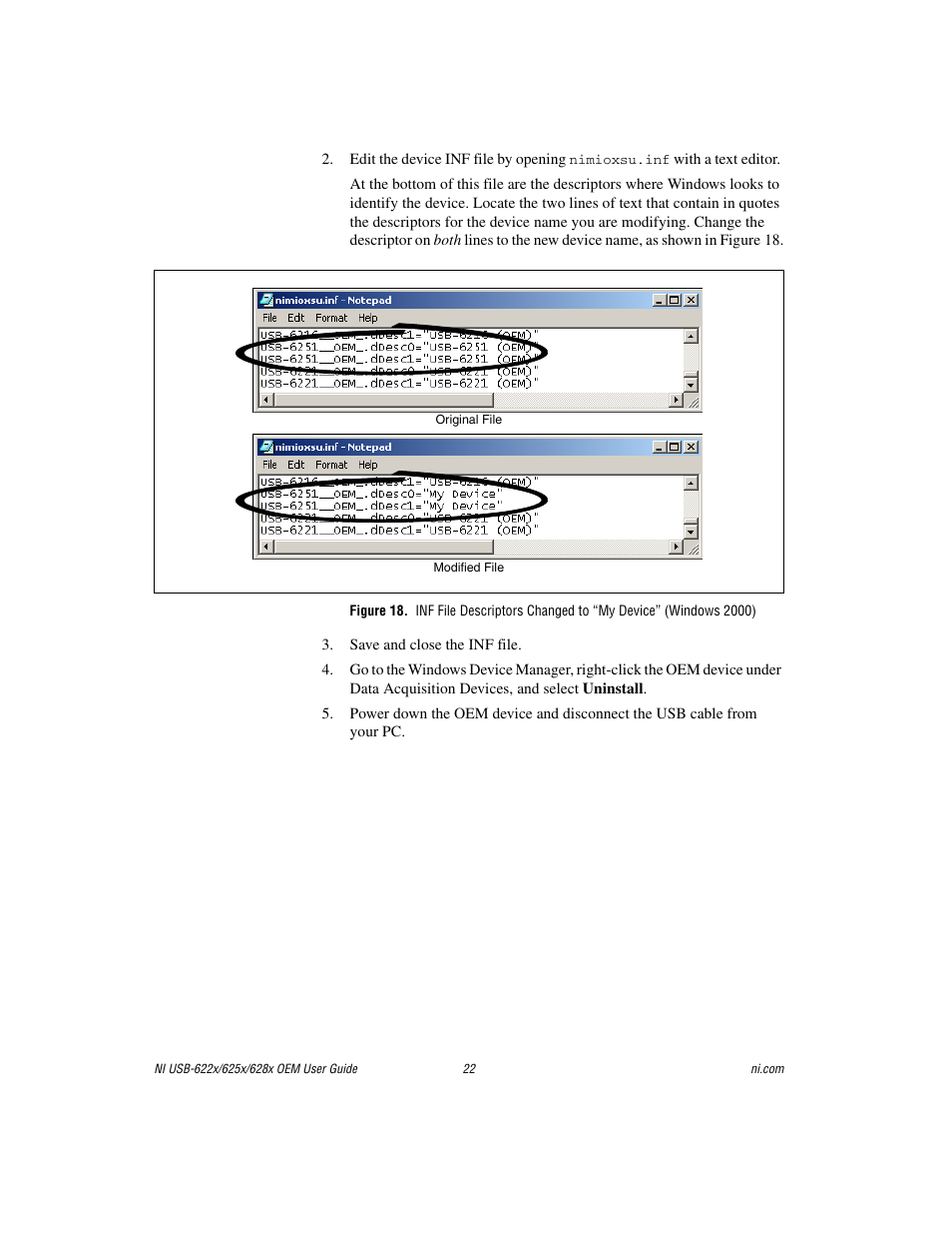 National Instruments USB device 628x User Manual | Page 22 / 23