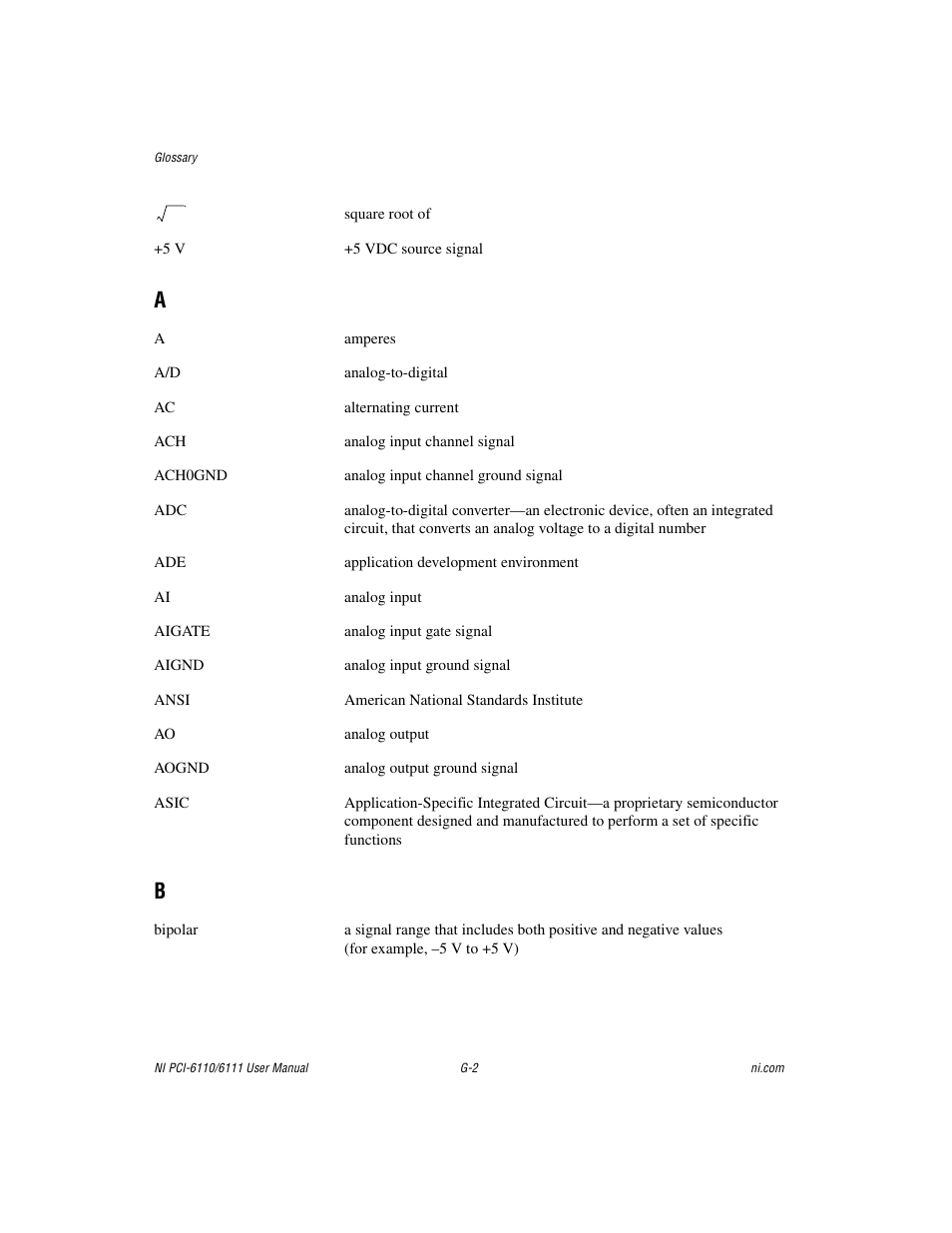 National Instruments NI PCI-6110 User Manual | Page 95 / 118