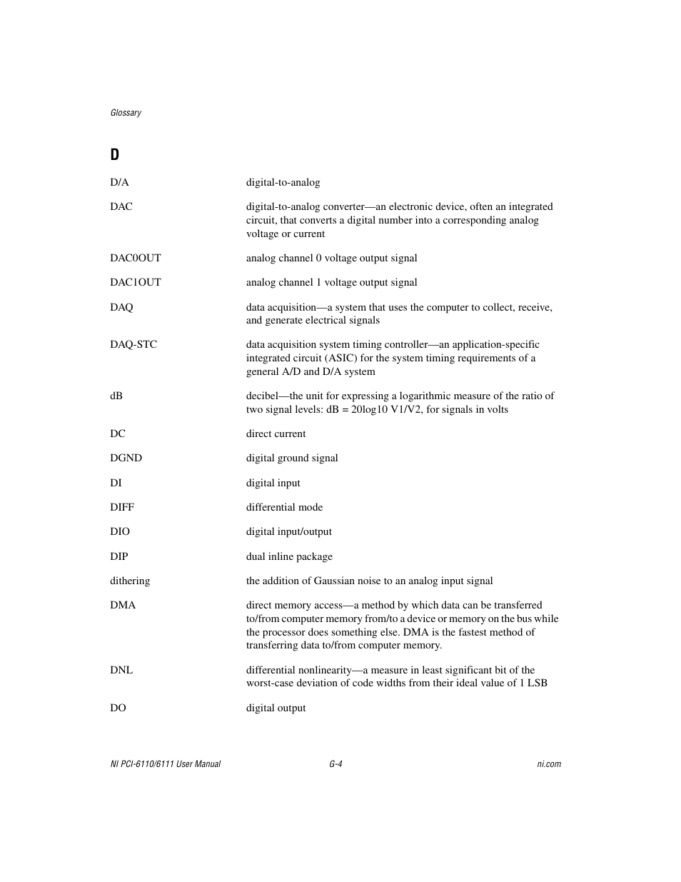 National Instruments NI PCI-6110 User Manual | Page 97 / 118