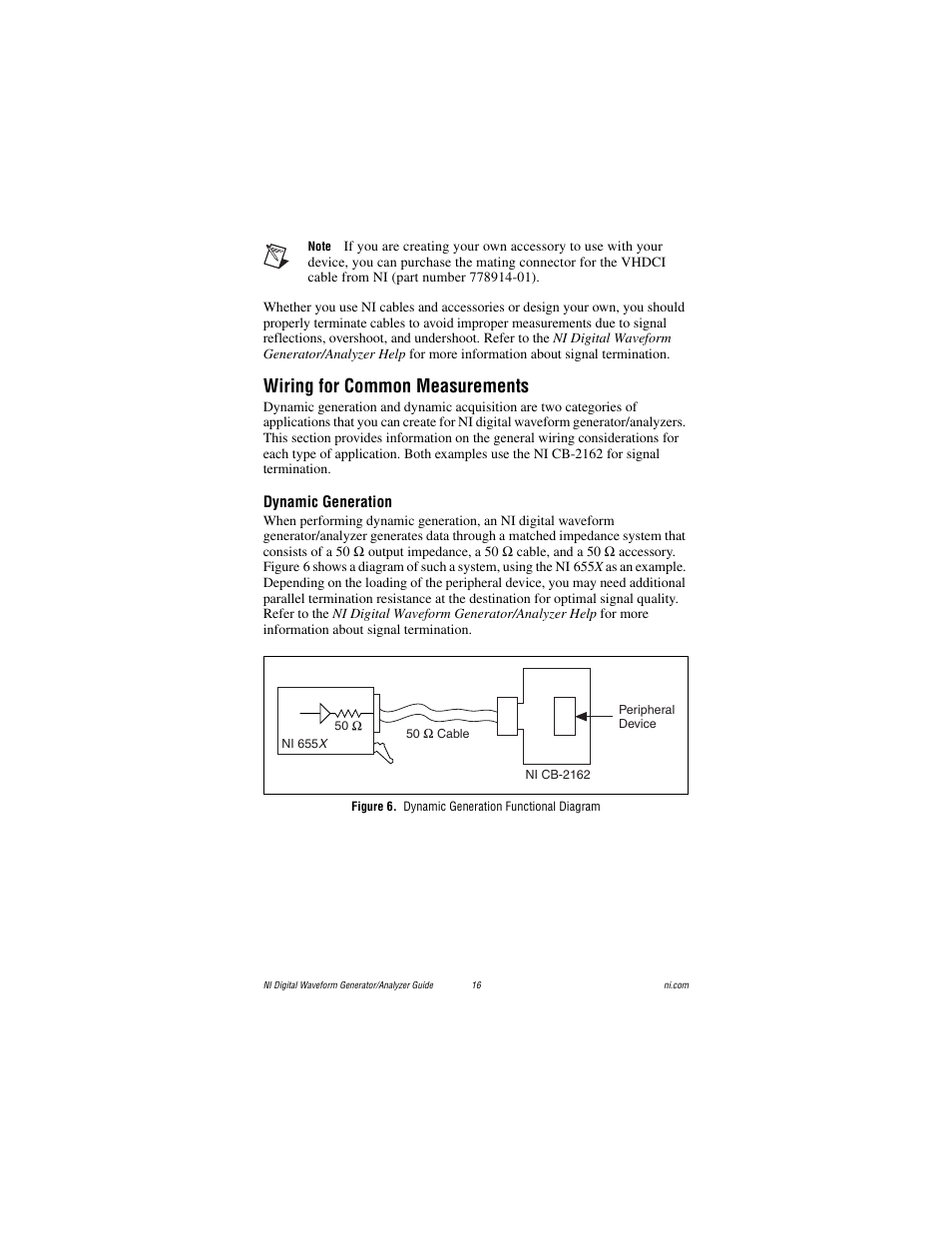 Wiring for common measurements, Dynamic generation, Figure 6. dynamic generation functional diagram | National Instruments PXI-6561/6562 User Manual | Page 16 / 32