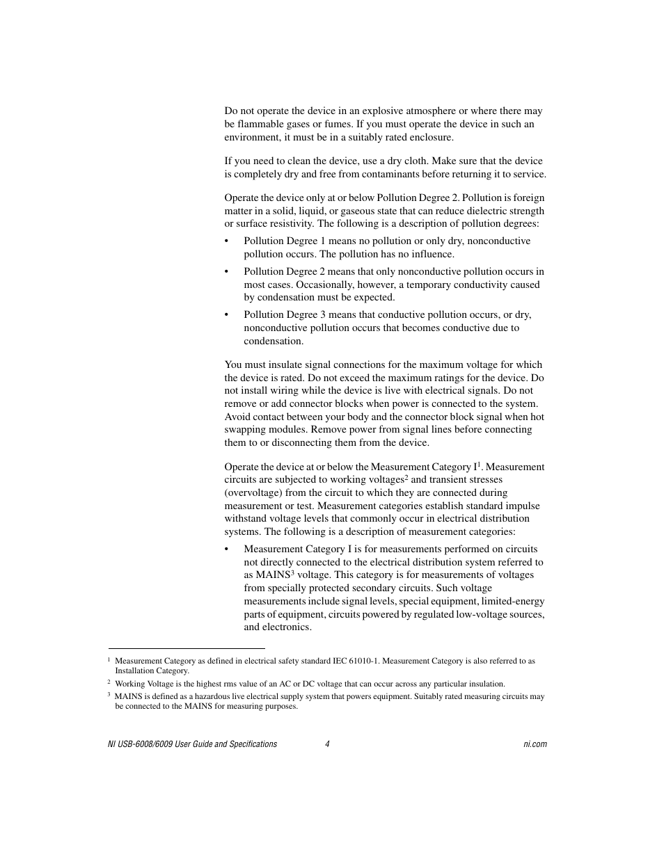 National Instruments NI USB-6009 User Manual | Page 4 / 32