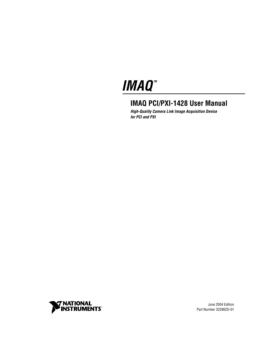 National Instruments PXI-1428 User Manual | 46 pages
