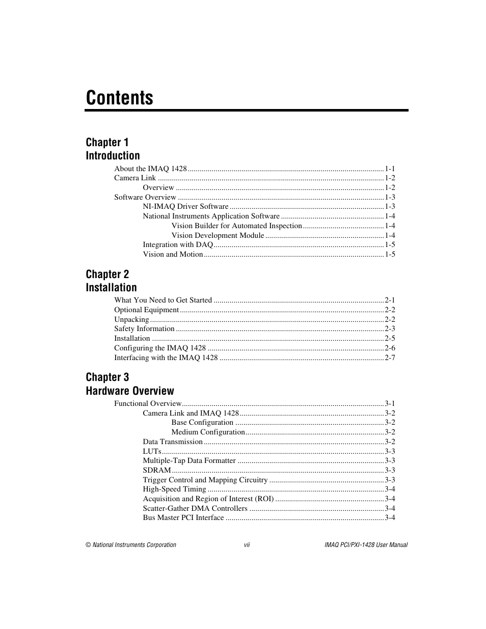 National Instruments PXI-1428 User Manual | Page 6 / 46