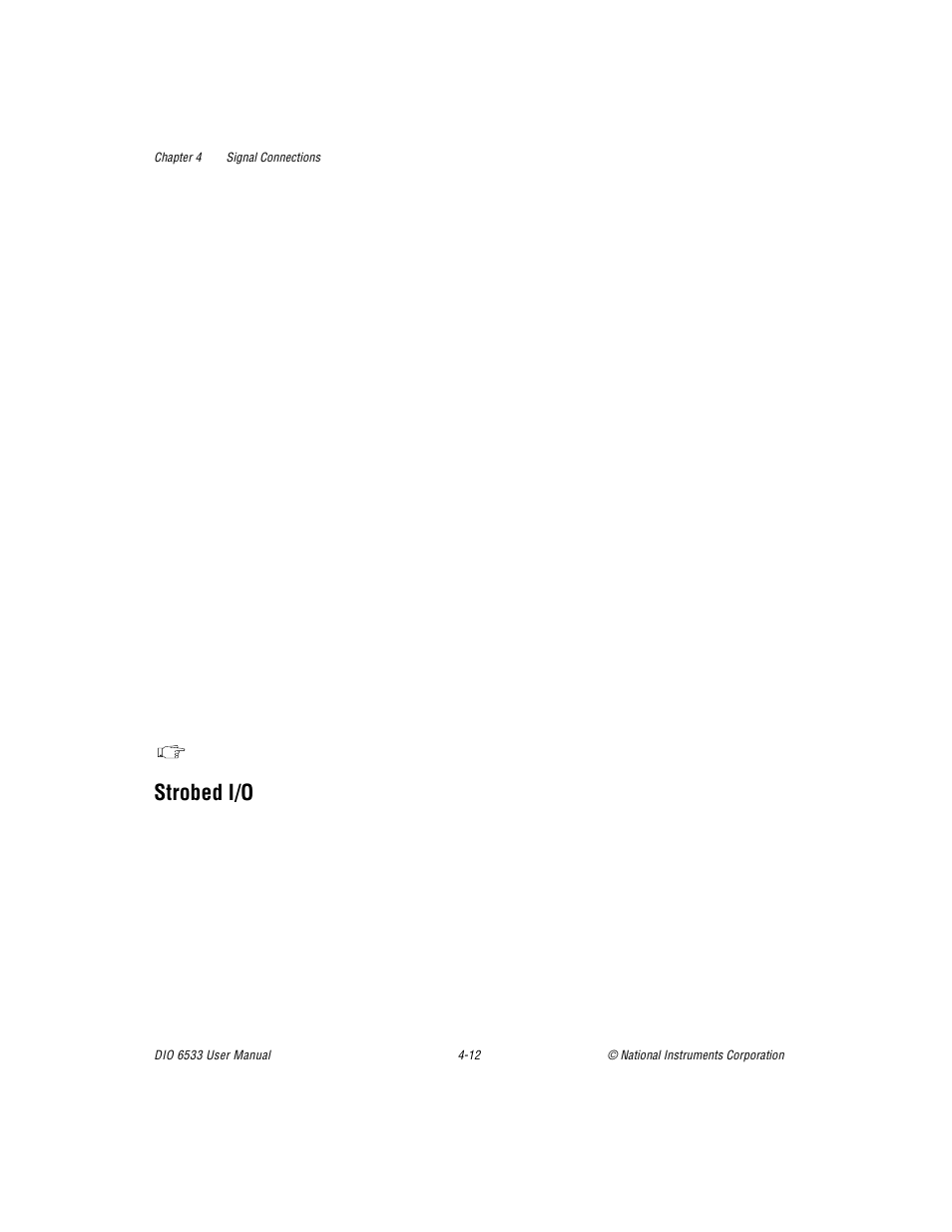 Strobed i/o, Strobed i/o -12 | National Instruments DIO 6533 User Manual | Page 55 / 125