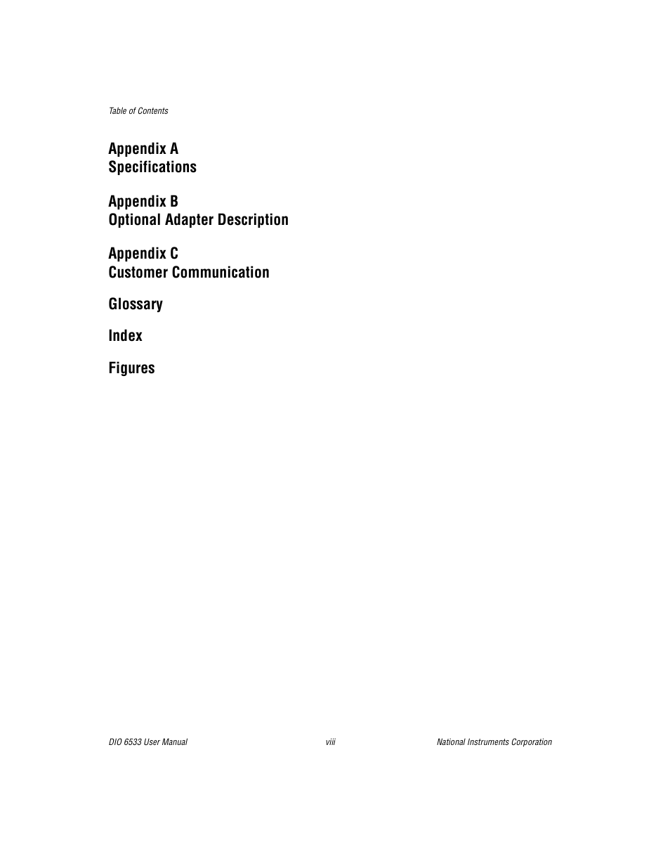 Figures | National Instruments DIO 6533 User Manual | Page 7 / 125
