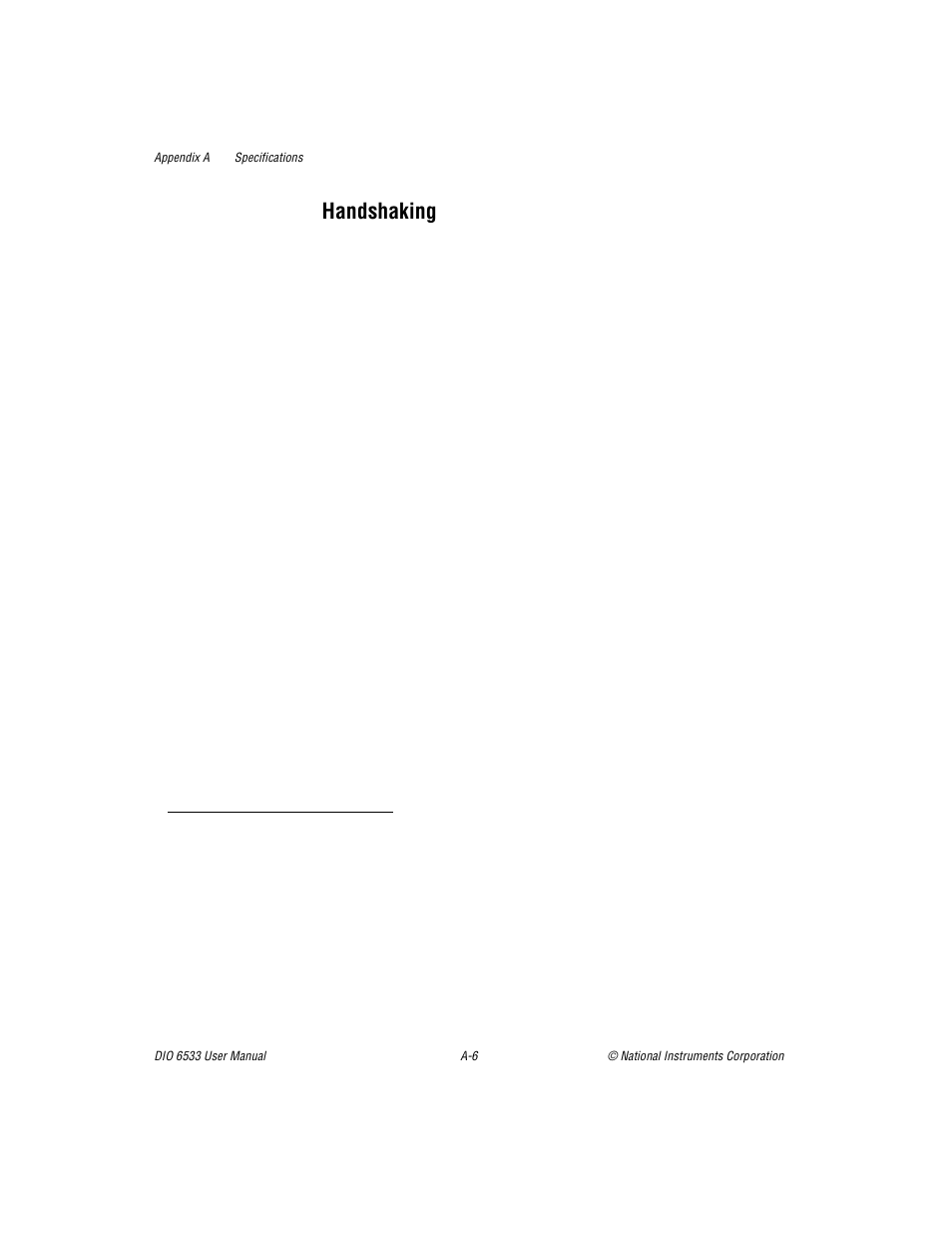 Handshaking | National Instruments DIO 6533 User Manual | Page 98 / 125