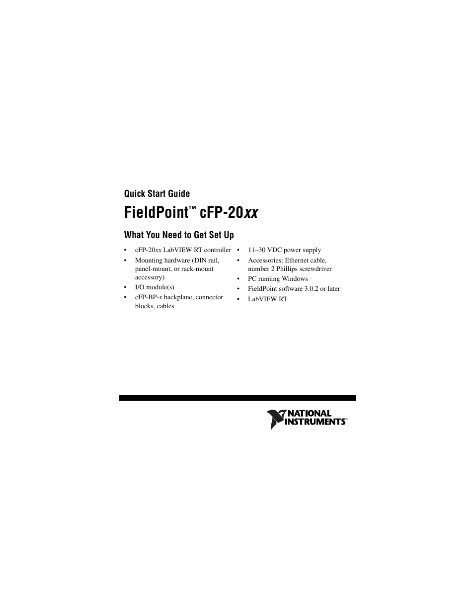 National Instruments cFP-20xx User Manual | 24 pages