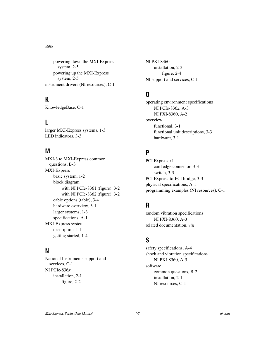 National Instruments Multisystem eXtension Interface NI PXI-8360 User Manual | Page 36 / 37