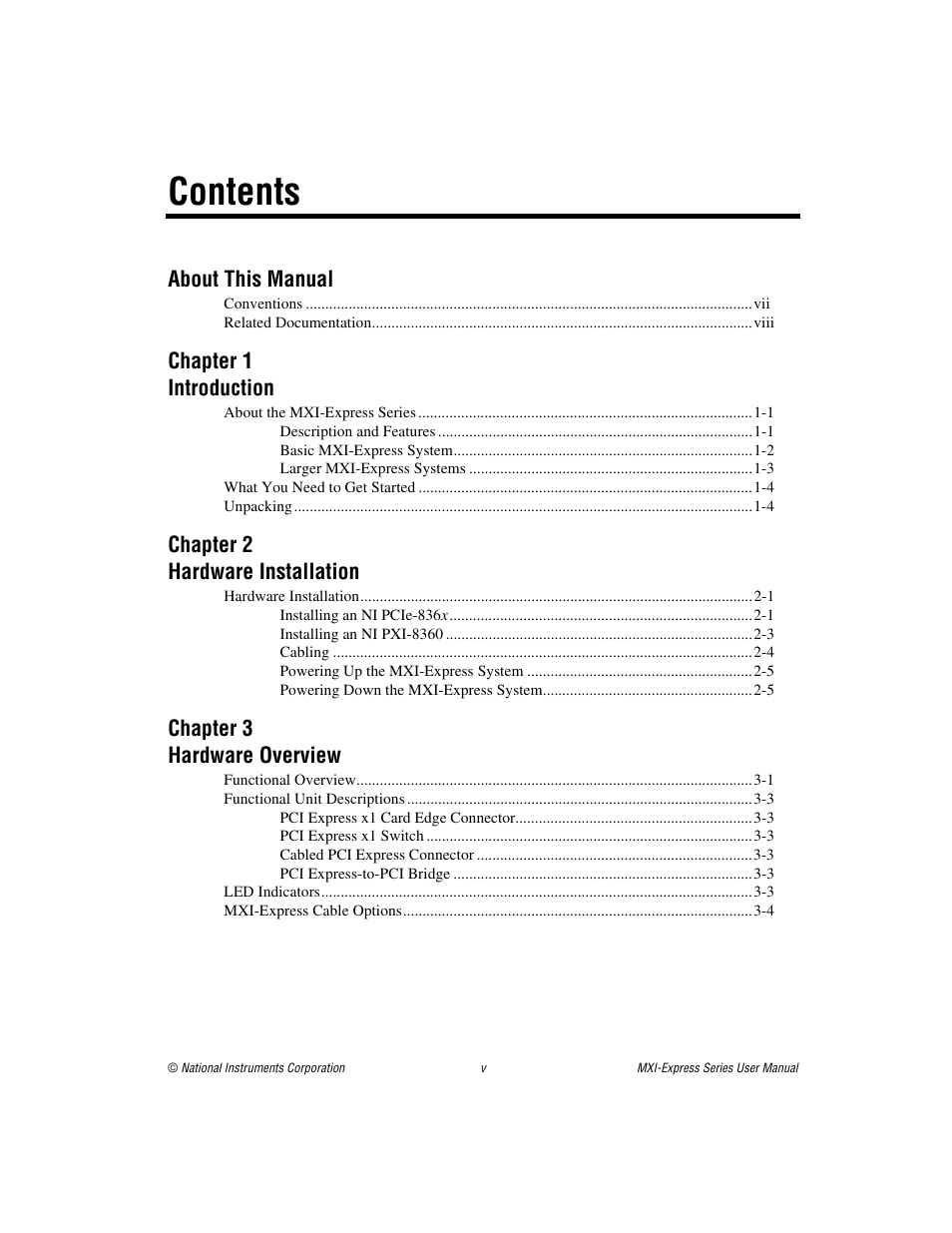 National Instruments Multisystem eXtension Interface NI PXI-8360 User Manual | Page 4 / 37