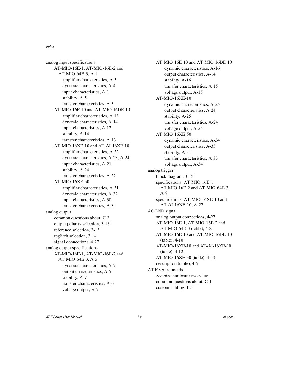 National Instruments AT E Series User Manual | Page 172 / 184