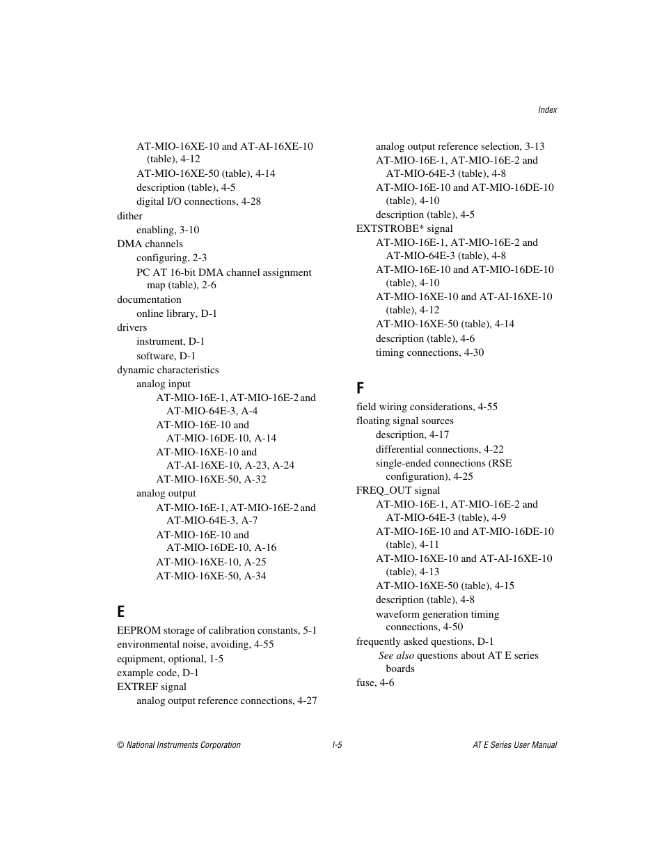 National Instruments AT E Series User Manual | Page 175 / 184