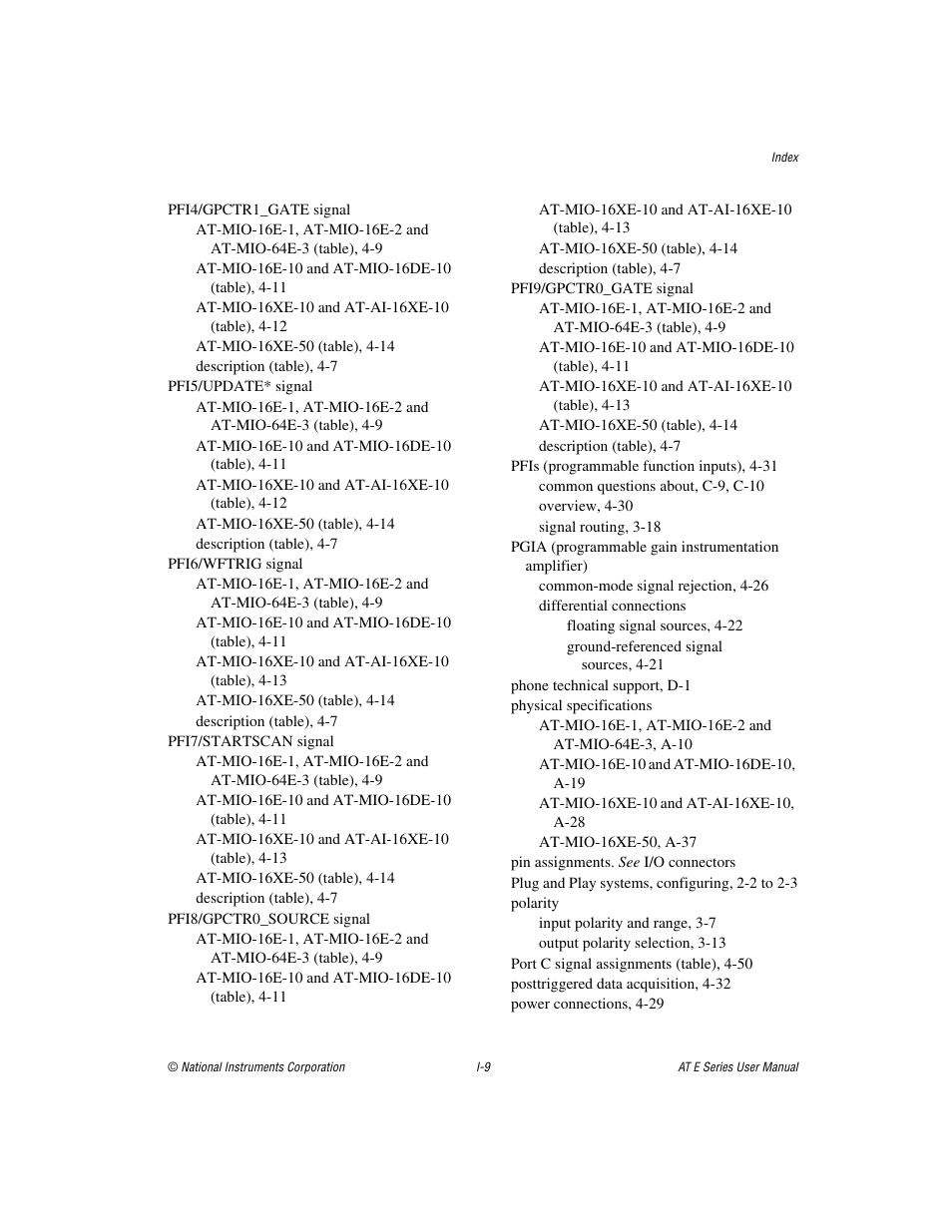 National Instruments AT E Series User Manual | Page 179 / 184