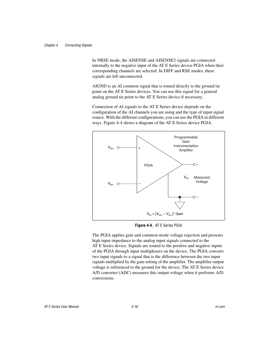Figure 4-4. at e series pgia | National Instruments AT E Series User Manual | Page 63 / 184