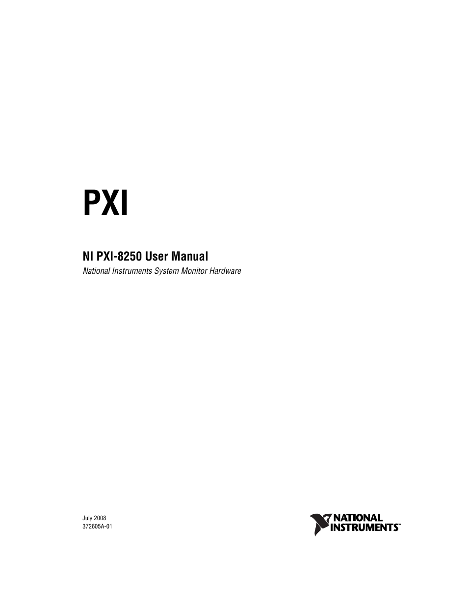 National Instruments Module NI PXI-8250 User Manual | 39 pages