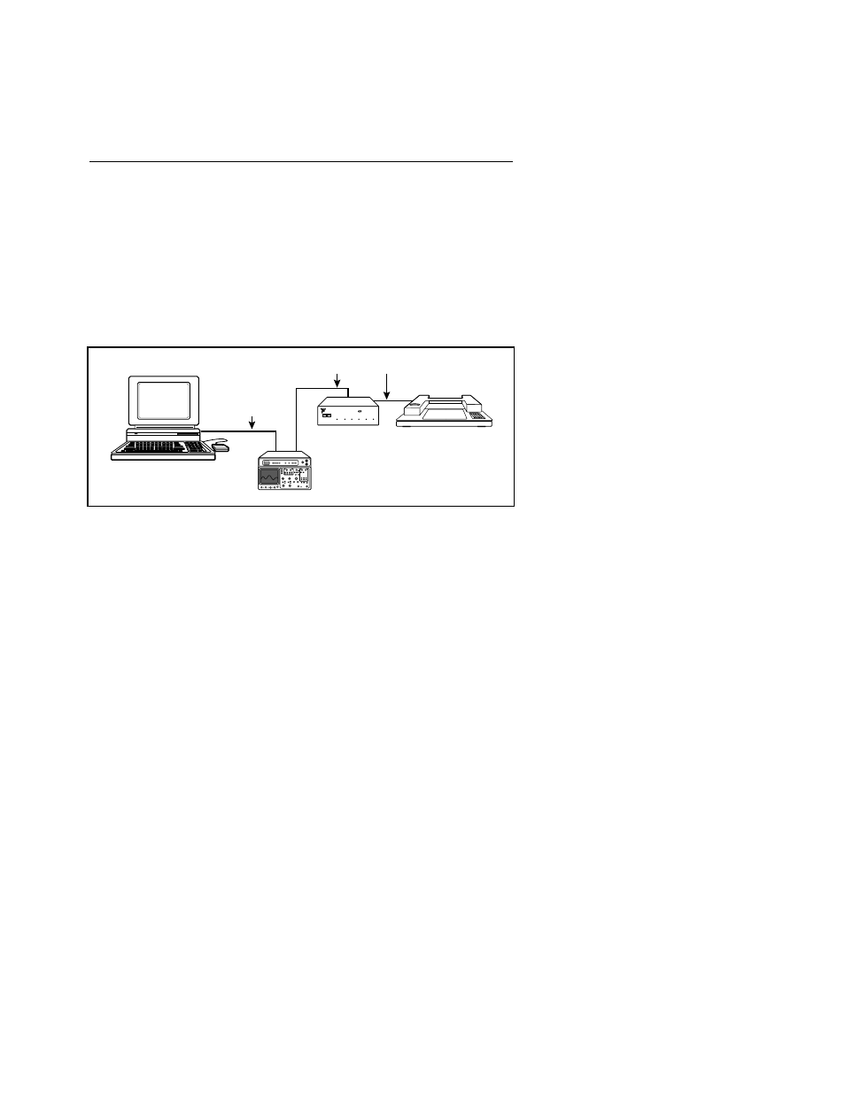 Chapter 2 installation and operation, Figure 2-1. gpib-buf system setup example, Figure 2-1. gpib-buf system setup example -1 | National Instruments GPIB-BUF User Manual | Page 16 / 40